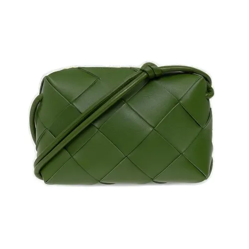 Bottega Veneta Cassette Овечья шкура Camera Сумка Сумка через плечо Маленькая Женская Зеленая