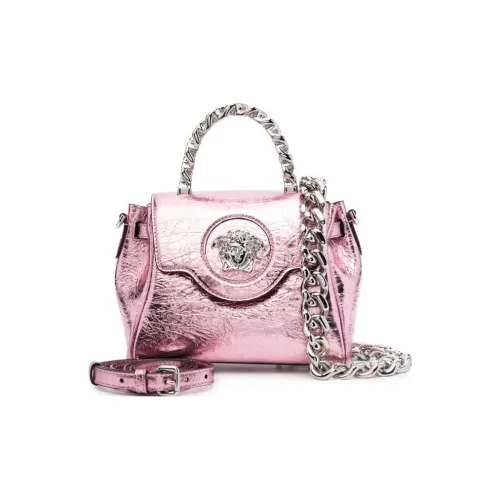 VERSACE Lambskin Messenger Bag Bag Small Women's Light Pink