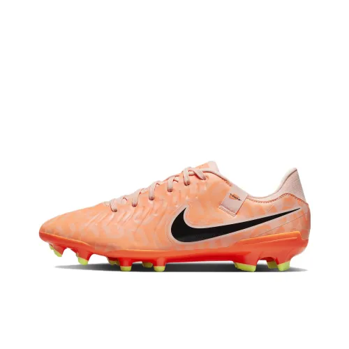 Nike Tiempo Legend 10 TF Шипы Амортизация Противоскользящие Футбольные бутсы Унисекс Оранжевый