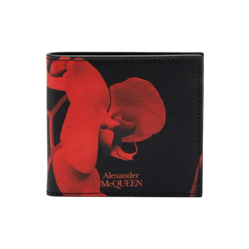 Alexander McQueen Телячья кожа Кошелек Мужской Черный Красный