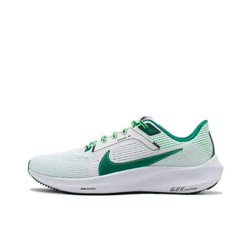 Nike Air Zoom Pegasus 40 Дышащий и Легкий Низкий Топ с Воздушной Подушкой Повседневная Обувь для Тренировок и Беговых Кроссовок Мужской Белый Зеленый