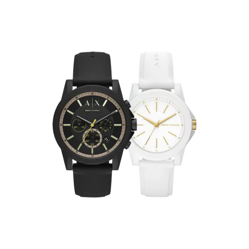 ARMANI EXCHANGEAE Кварцевые часы механизм силиконовый ремешок черный циферблат унисекс