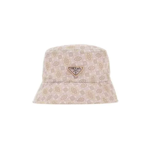 PRADA Хлопковая ткань Шляпы ведра Женские Абрикос
