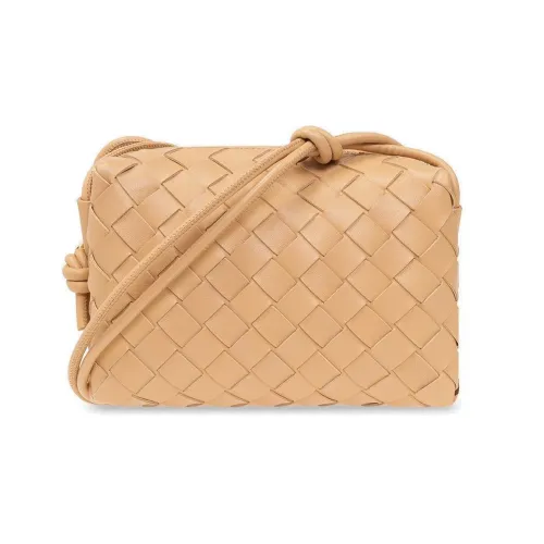 Bottega Veneta Loop Телячья кожа Camera Сумка Сумка для хранения Клатч Сумка через плечо Сумка на плечо Женская Абрикос