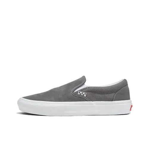 Vans Slip On Series Low Топ Скейтборд Кроссовки Унисекс Серый