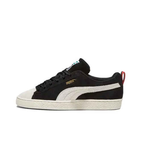 PUMA Suede Series Cassette Лента Низкие Кроссовки для скейтбординга Мужские Черно-белые