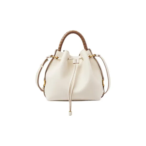 Chloe Рельефная Телячья Кожа Ведрообразная Сумка Сумка через плечо Сумка Обычная Женская Белая