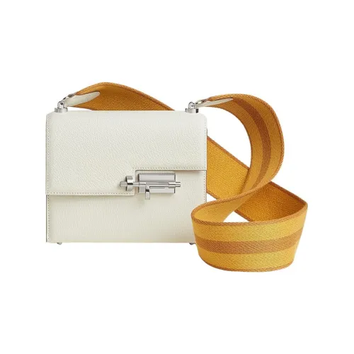 HERMES Verrou Mysore Шевро Verrou Сумка Сумки через плечо Сумка на плечо Женская Гриб Белый