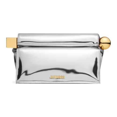 Jacquemus Полиэстер Клатч Женское Серебро