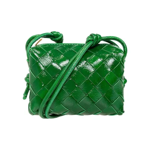 Bottega Veneta Loop Овечья кожа Сумка через плечо Мини Женская Зеленая