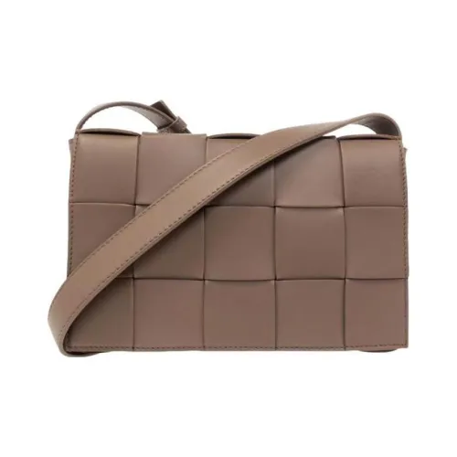 Bottega Veneta Cassette Овчина Сумка тофу Ручная Сумка Сумка через плечо Женская Шоколад