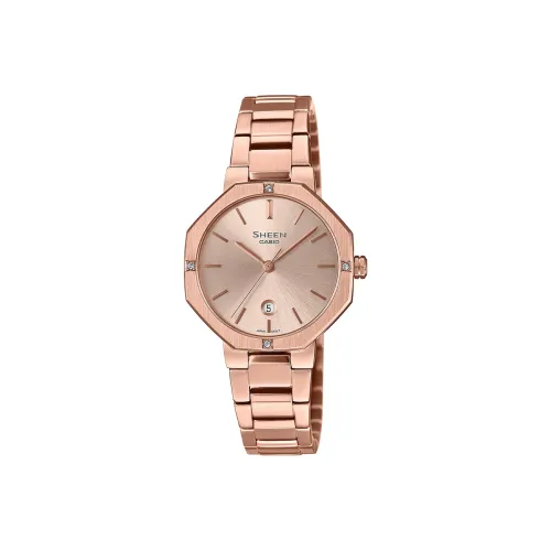 CASIO Кварцевый механизм часы с ионным покрытием ремешок женские часы синий циферблат