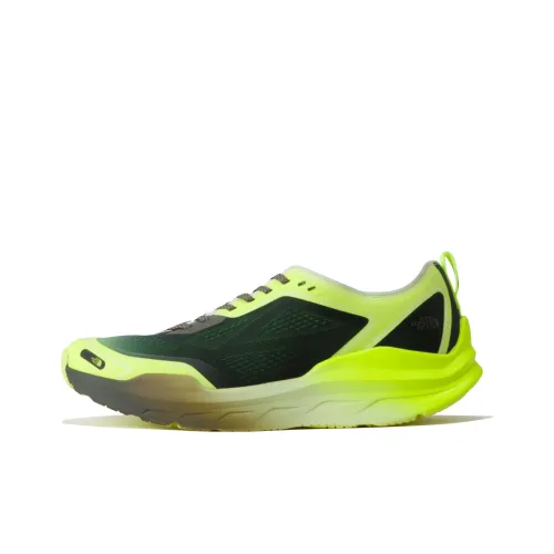 THE NORTH FACE ULTRA Shock Absorbers Противоскользящие Устойчивые к истиранию Низкий Топ Беговые кроссовки Унисекс Черный Желтый