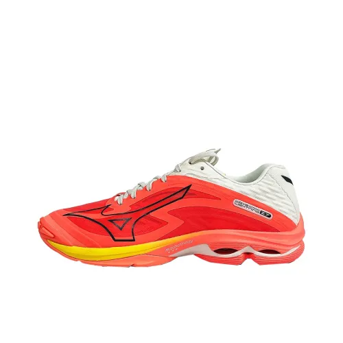 Кроссовки для волейбола Mizuno Wave Lightning Z7, низкий топ, оранжевый, красный, унисекс