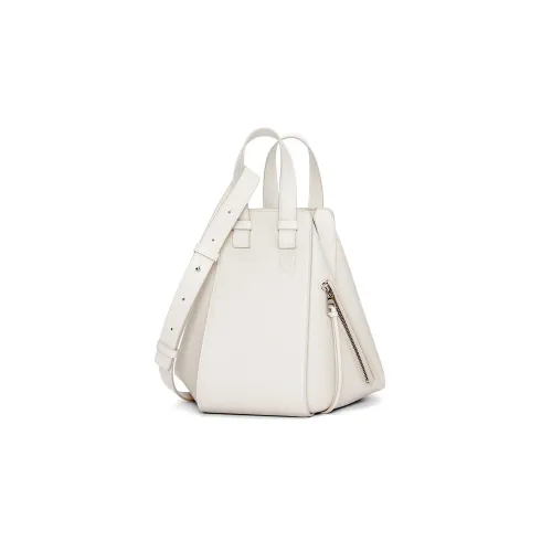 LOEWE Hammock Мягкая сумка через плечо из крупнозернистой коровьей кожи маленькая сумка женская мягкая белая