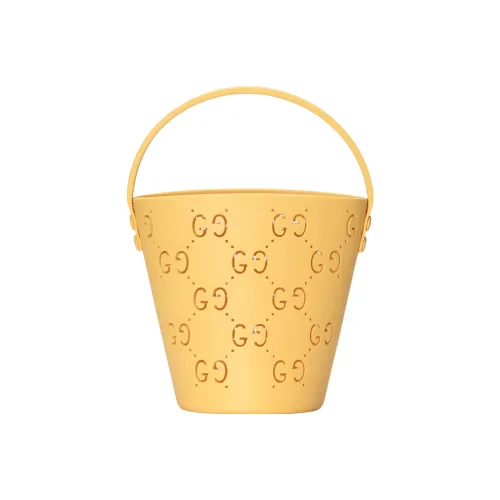 GUCCI Резиновая ведрообразная сумка для детей желтая