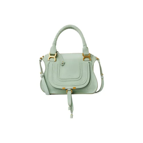 Chloe Marcie Замша Телячья кожа Сумка через плечо Сумка Маленькая Женская Светло-зеленая