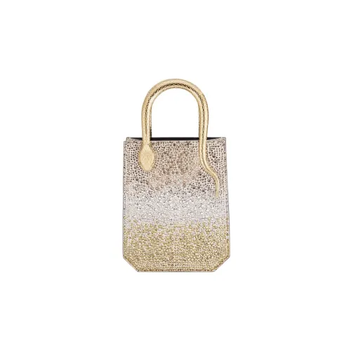 BVLGARI Serpenti Series Замша Тоут Сумка Сумка для покупок Сумка через плечо Сумка Мини Женская Золото Белый