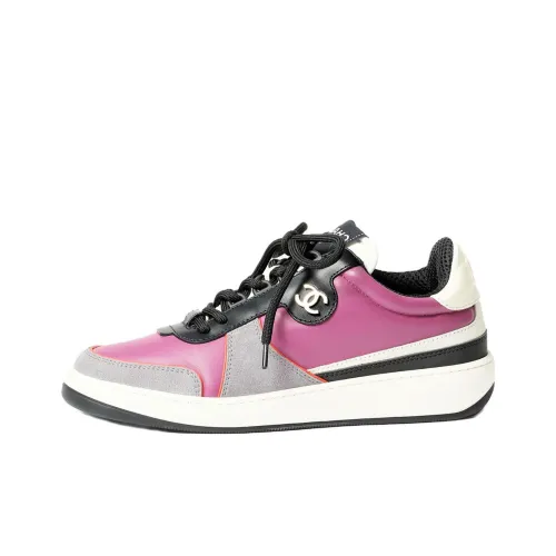 CHANEL Низкий топ Повседневная обувь Унисекс Темно-розовый