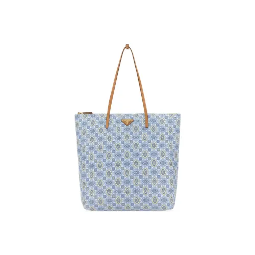 PRADA Переработанный Нейлон Тоут Сумка Сумка для покупок Сумка через плечо Сумка обычная Женская Синяя