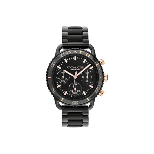COACH CRUISER Collection Женские часы Кварцевый механизм Ремешок из нержавеющей стали 37 мм Черный циферблат 14504049