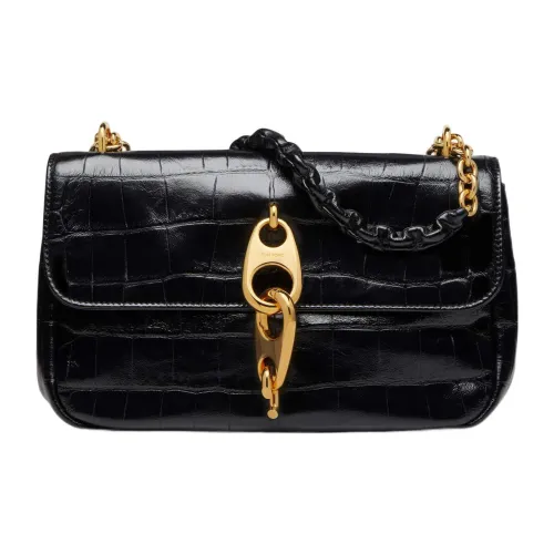 TF Имитация Крокодила Тисненая Телячья Кожа Сумка через плечо Сумка на плечо Женская Черная