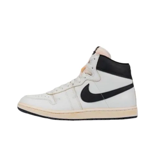 A MA MANIÉRE X JORDAN Air Ship Шокабойнеры Резистентная Нижняя Юбка Высокий Топ Винтажные Баскетбольные Кроссовки Унисекс Белый