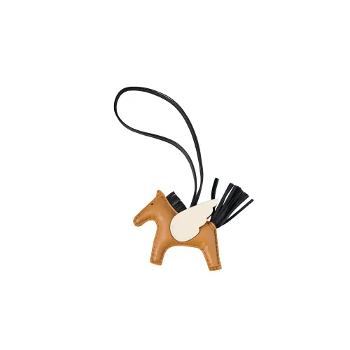 HERMES Коровья кожа Подвески Унисекс Коричневый