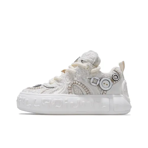 Палладий Slip-Resistant Low-Top Скейтборд Кроссовки Unisex White