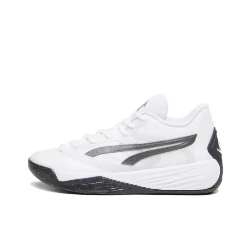 PUMA Stewie 2 Амортизирующие шоки противоскользящие устойчивые к истиранию низкий топ баскетбольные кроссовки унисекс черный белый