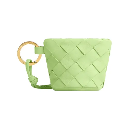 Bottega Veneta Овечья шкура Мелочь Кошелек Женские Fennel