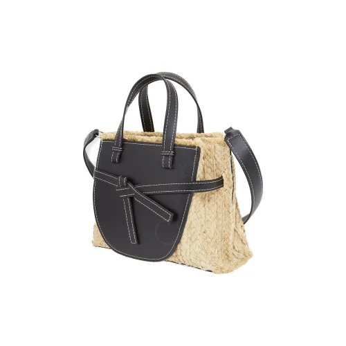 LOEWE Солома Кожа Тоут Сумка Сумка для покупок Сумка Женская Черная