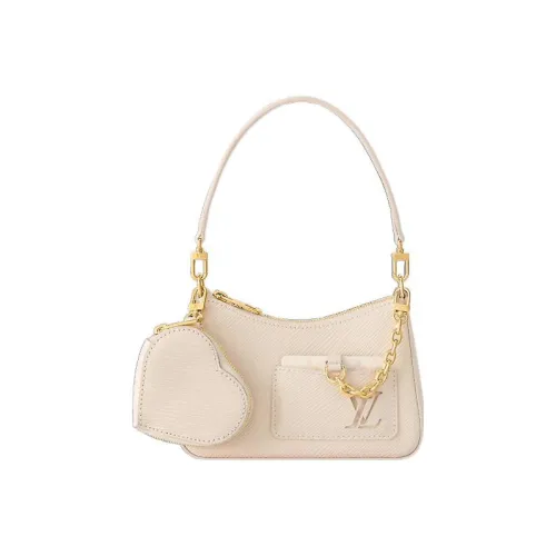 LOUIS VUITTON Epi Коровья кожа крупнозернистая текстура плечевая сумка сумка через плечо сумка через плечо стандартная женская бежевая