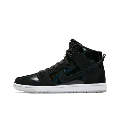 Nike Dunk SB Pro Non Slip Легкий Высокий Топ Скейтборд Кроссовки Унисекс Черная Радуга