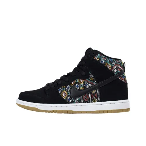 Nike Dunk SB Aztec GEOMETRY Slip-on Легкий Высокий Топ Скейтборд Кроссовки Унисекс Черный