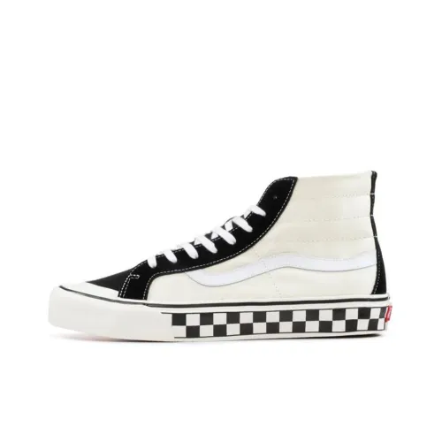 VANS SK8 138 Decon SF 'Checkers' Высокие Кроссовки для скейтбординга Унисекс Белый Черный