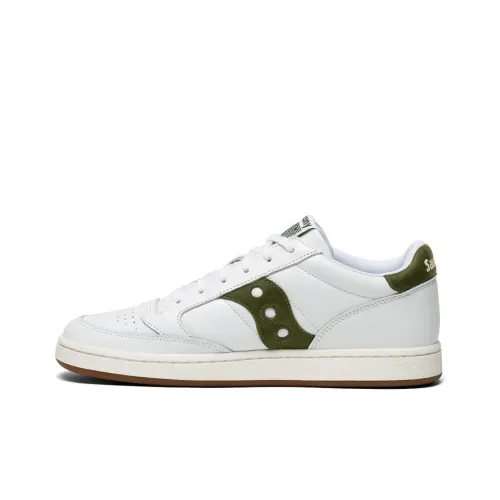 Saucony Jazz Court Slip-Resistant Abrasion-Resistant Low-Top Skateboard Shoes Unisex White Green Сaucony Jazz Court противоскользящие устойчивые к истиранию низкие кеды для скейтбординга унисекс белый зеленый