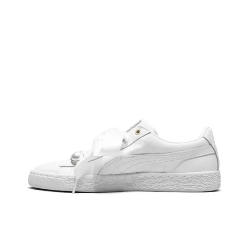 PUMA Suede Series Платформа Bling Low Кроссовки для скейтбординга Женские Белые