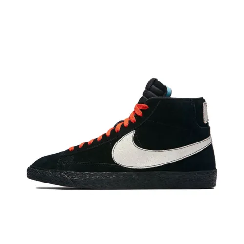 Nike Blazer LA VS NYC Slip-resistant Abrasion-resistant MID Top Skateboard Shoes Men's Black Найк Блэйзер LA VS NYC Противоскользящие Износостойкие MID Топ Скейтборд Кроссовки Мужские Черные