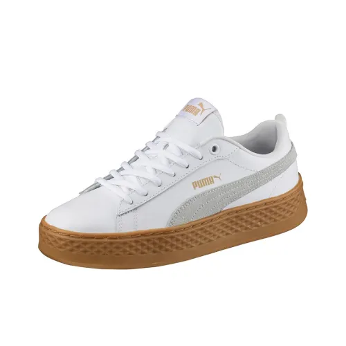 PUMA Платформа Ядерный Низкий Топ Скейтборд Кроссовки Женские Белые