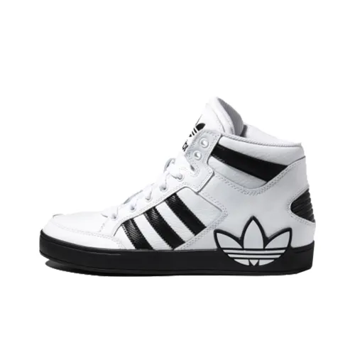 Adidas Originals Hardcourt Hi противоскользящие устойчивые к истиранию высокие кроссовки для скейтбординга унисекс черно-белые