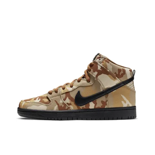 Nike Dunk SB Покрытие Slip-Resistant Abrasion-Resistant Легкий High Top Скейтбординг Кроссовки Unisex Camouflage