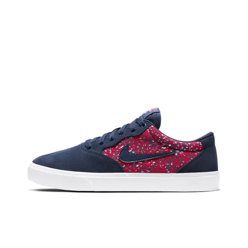 Nike SB Chron SLR PRM Non Slip Lightweight Low Top Скейтборд Кроссовки Unisex Темно-синий Красный