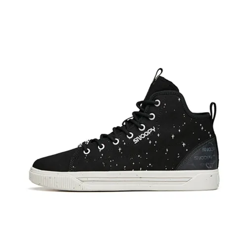 SNOOPY x ANTA противоскользящие устойчивые к истиранию высокие кроссовки для скейтбординга женские черные