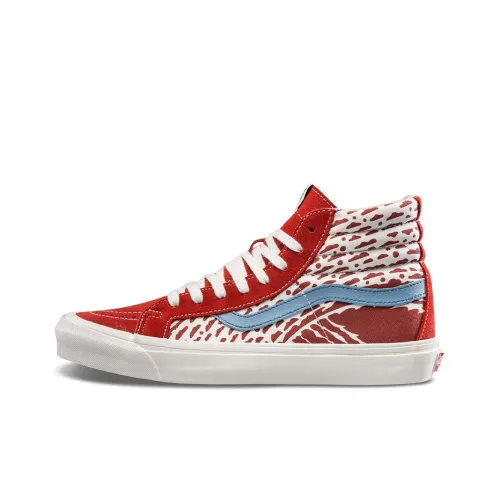 Джон Ван Хамерсфельд x VANS SK8 Vault OG LX High Топ Скейтборд Кроссовки Унисекс Красный Белый