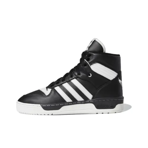 Adidas Originals Rivalry High Топ Скейтборд Кроссовки Мужские Черно-Белые