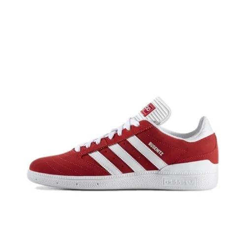 Adidas Originals Busenitz Pro Slip-Resistant Abrasion-Resistant Low-Top Skateboard Shoes Men's Red White Adidas Originals Busenitz Pro Противоскользящие устойчивые к истиранию низкие топовые скейтбордические кроссовки мужские красный белый