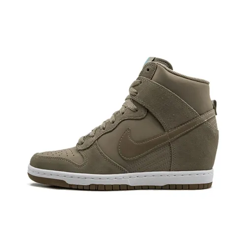 Nike Dunk Azure Hi Essential High Топ Скейтборд Кроссовки Женские Коричневый