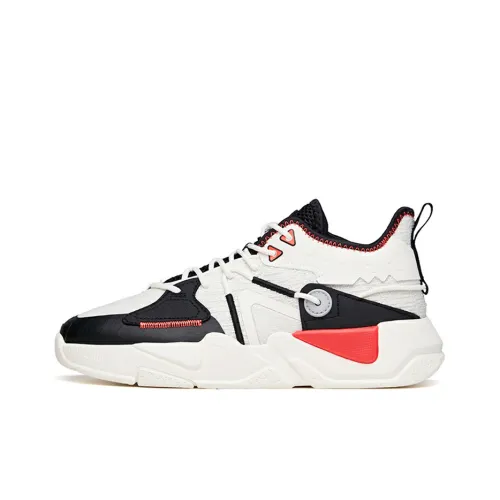 ANTA Life Collection Отказ от The Ordinary Низкие Кроссовки для скейтбординга Мужские Черный Белый Красный