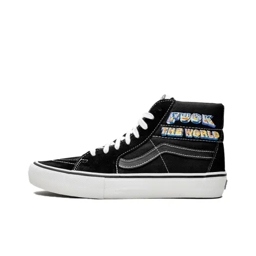 Supreme x VANS SK8 High Скейтборд Кроссовки Унисекс Черный